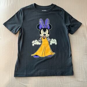 NWT Old Navy Girls Bride of Frankenstein Minnie Mouse Graphic Tee Size Medium